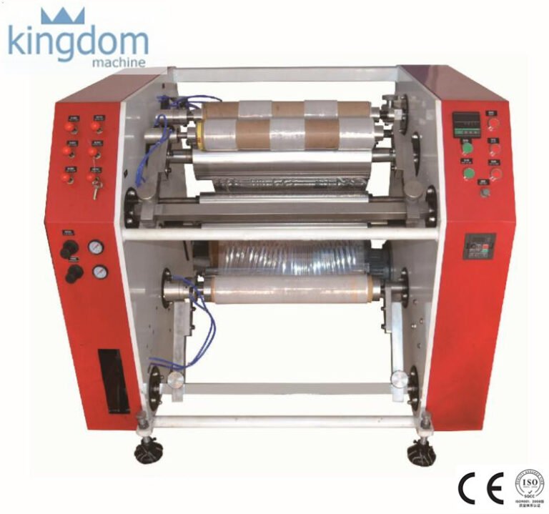 Stretch film rewinding machine