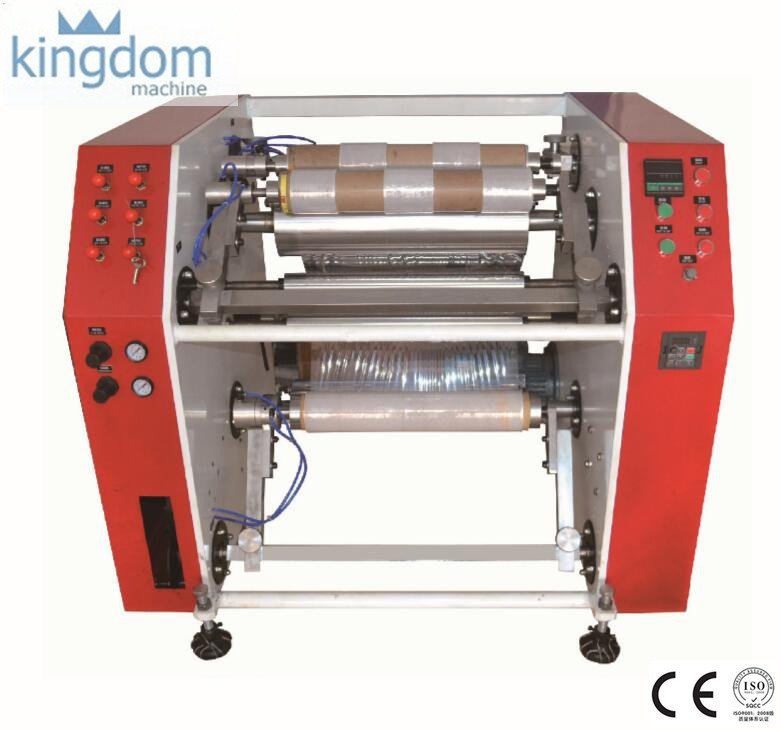 Stretch film rewinding machine Stretch film rewinding machine
