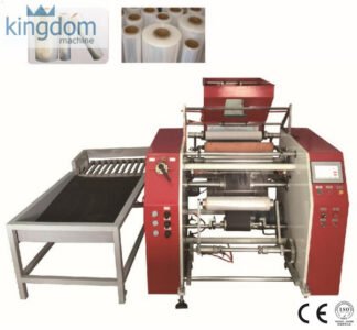 Automatic stretch film rewinding machine